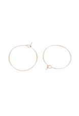 Earring Hoops 40mm Surgical Steel Rose Gold Colour   x10  NF