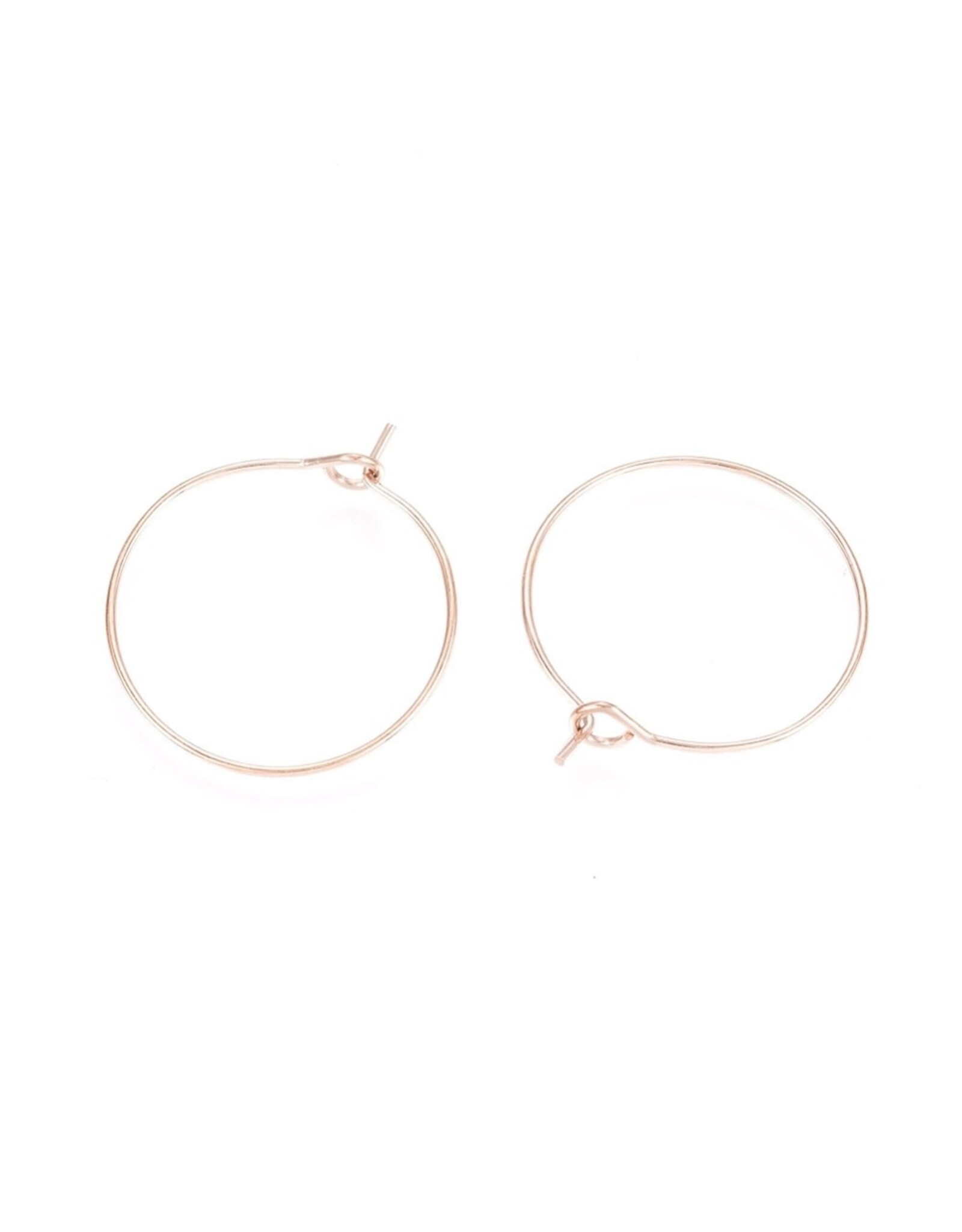Earring Hoops 40mm Surgical Steel Rose Gold Colour   x10  NF