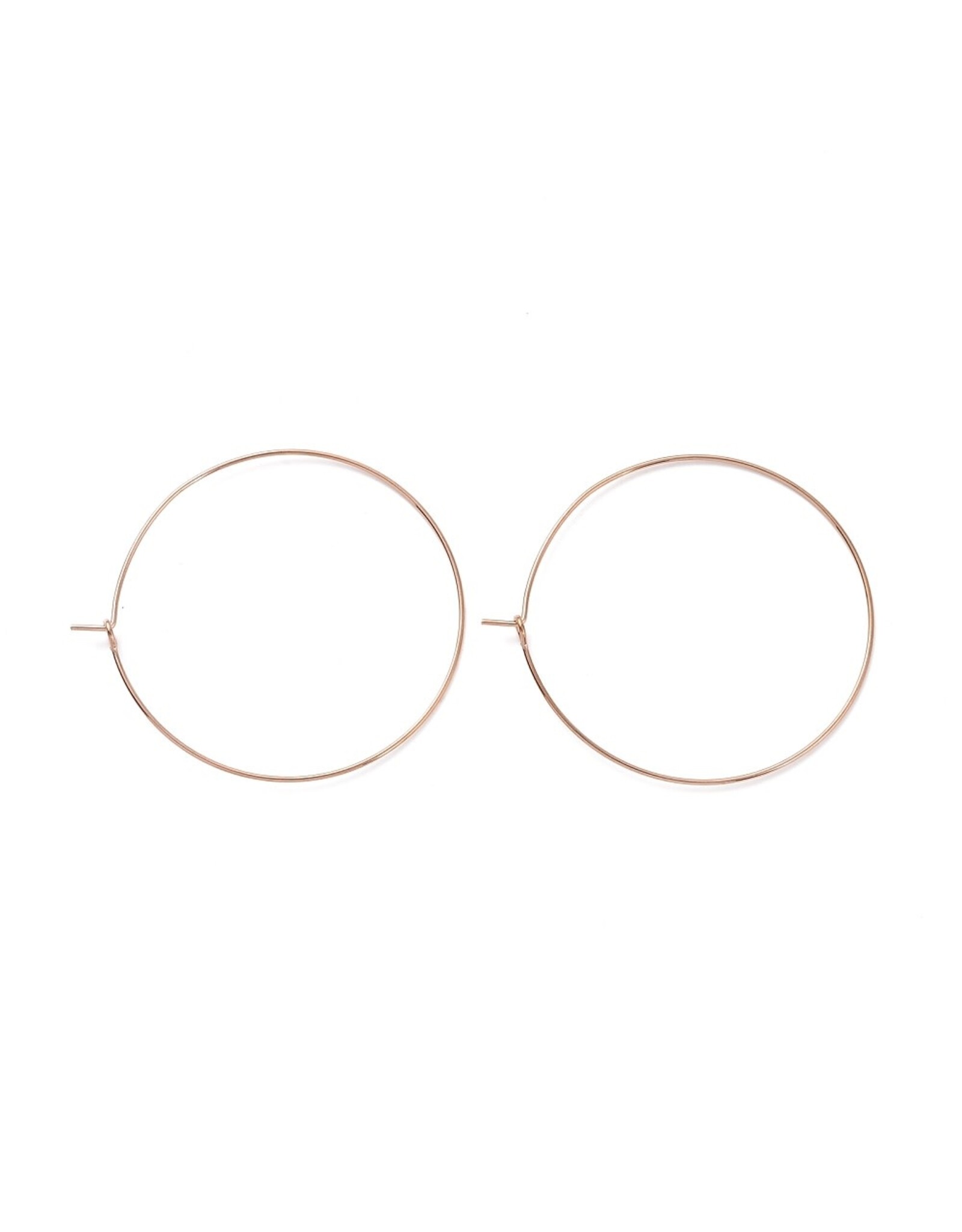 Earring Hoops 40mm Surgical Steel Rose Gold Colour   x10  NF