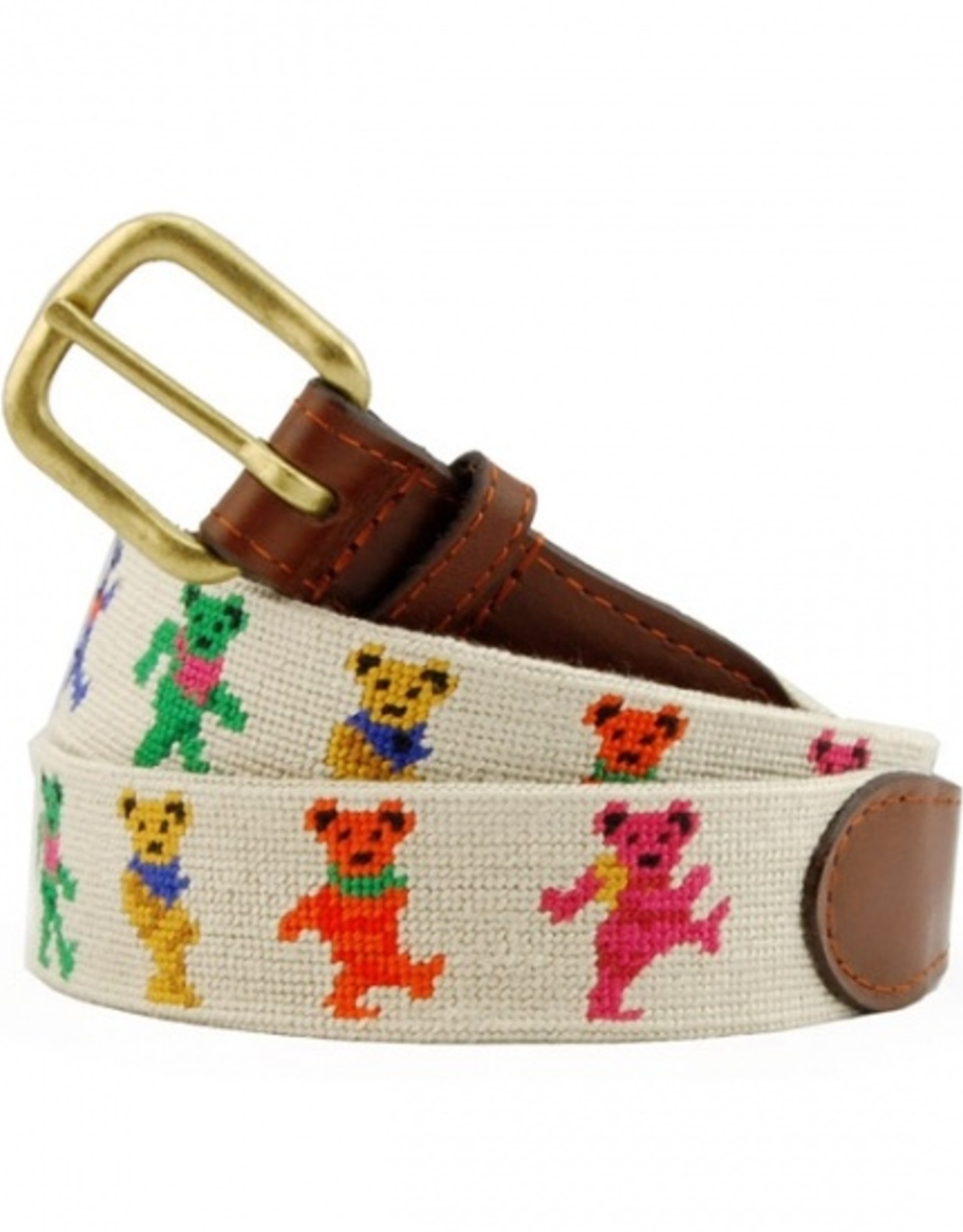 Smathers and Branson Dancing Bears Needlepoint Belt