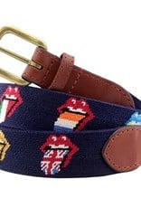 Smathers and Branson Rolling Stones Multi Lick Needlepoint Belt