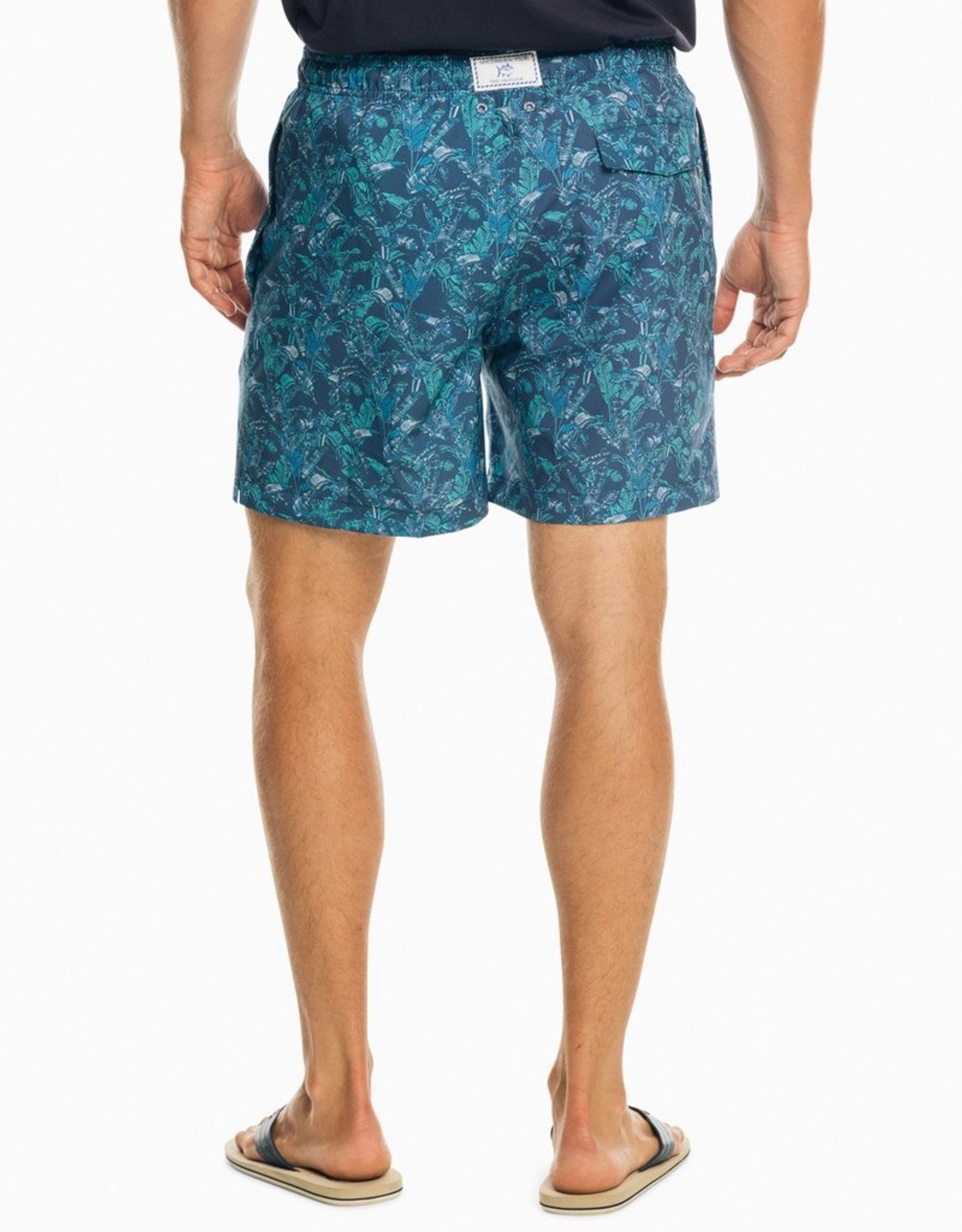 Southern Tide Banana Leaf Swim Trunk - REDIX