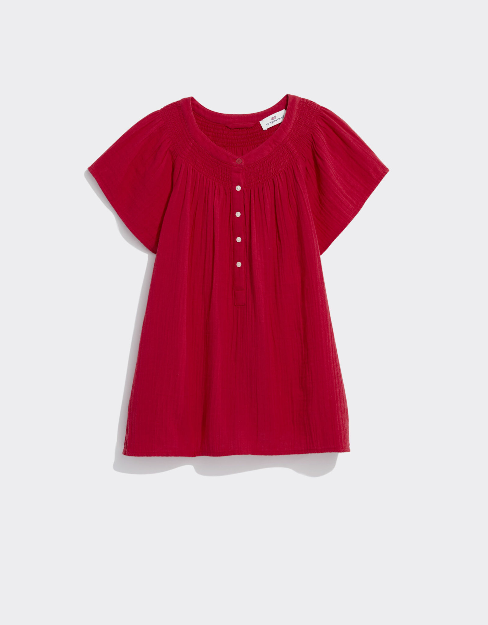 Vineyard Vines Gauze Flutter Sleeve Top