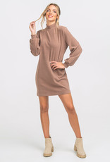 Southern Shirt Mockneck Sweater Dress