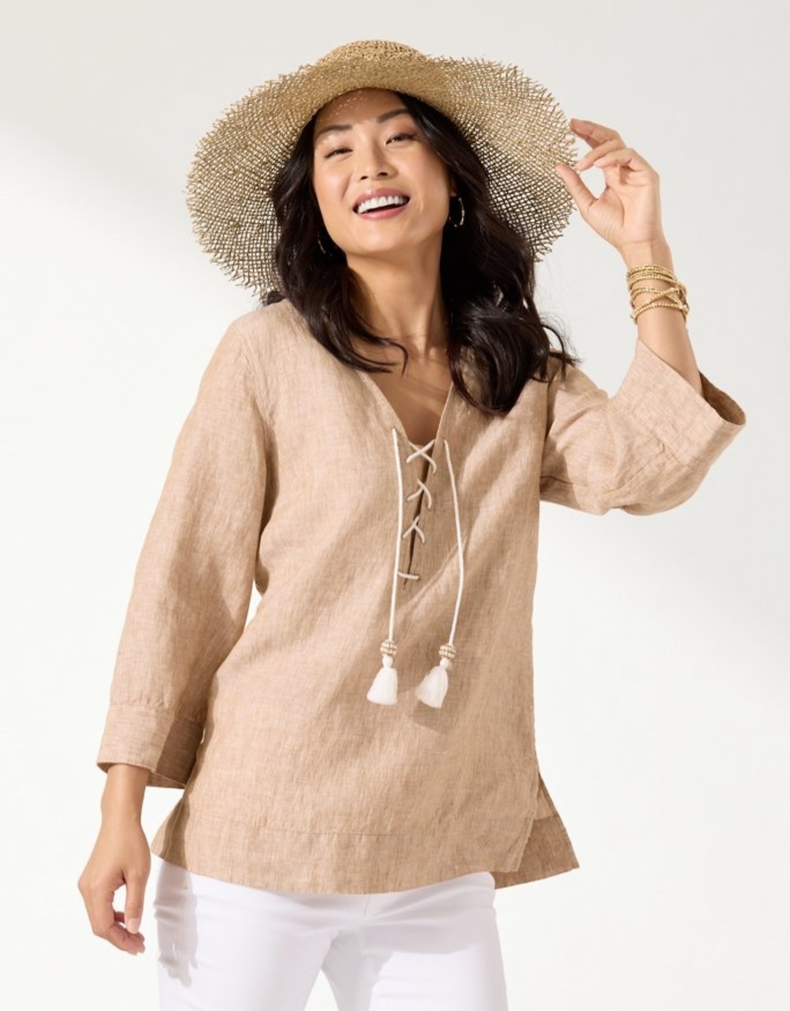 Whole Earth Provision Co.  TOMMY BAHAMA Tommy Bahama Women's Coastalina  3/4-Sleeve Linen Tunic