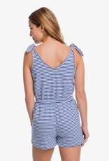 Southern Tide Tillie Stripe Tie Shoulder Romper