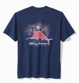 Tommy Bahama Red, White and Marlin Lux Tee