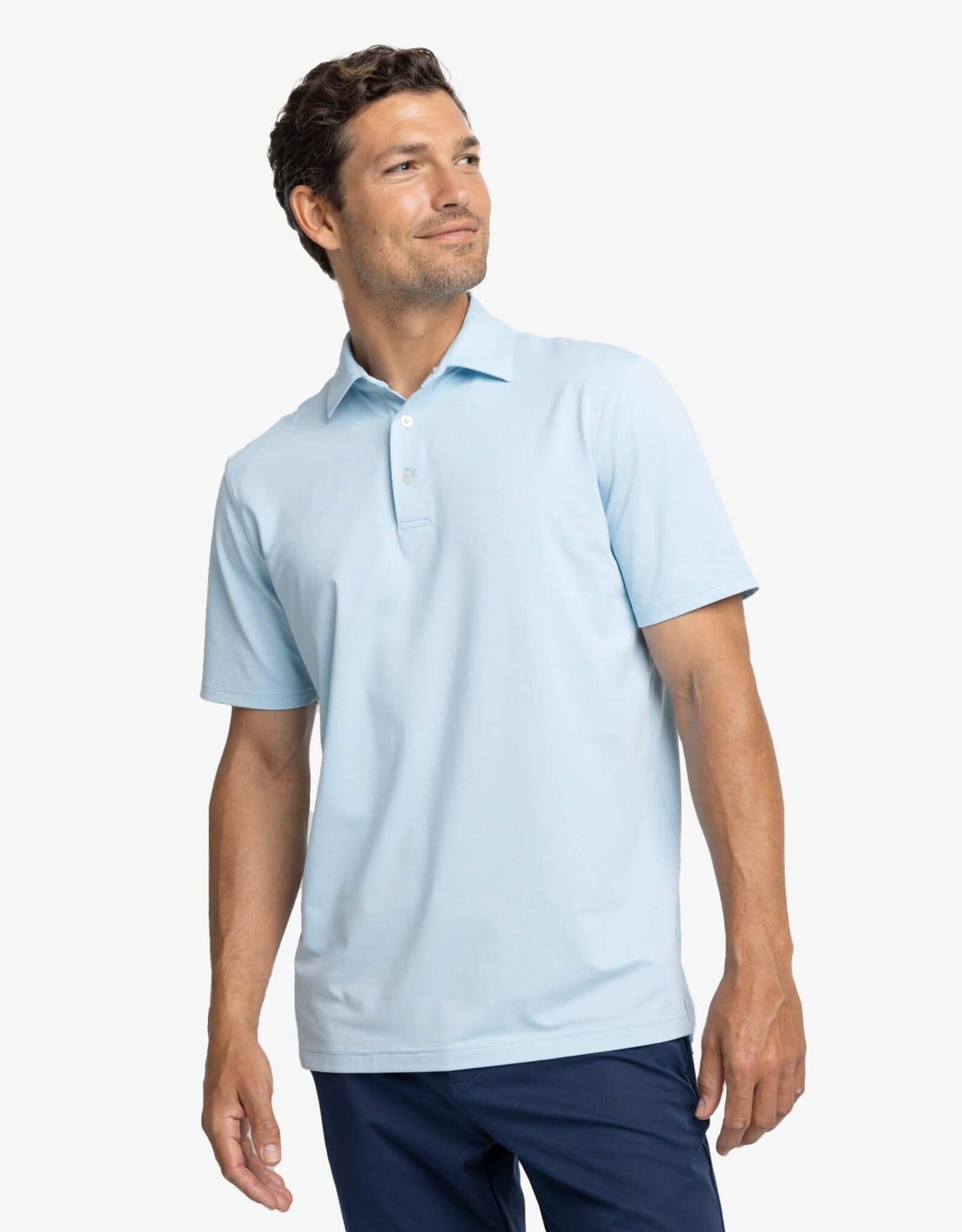 Southern Tide Brreeze Perf Heather Polo