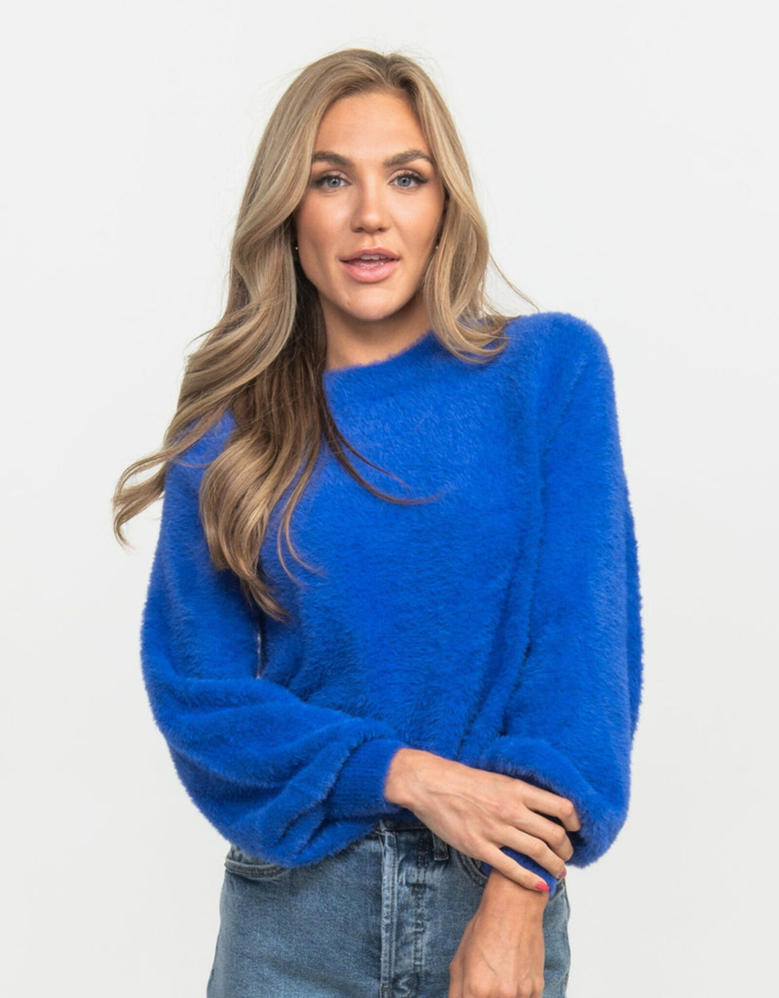 Southern Shirt Cropped Feather Sweater