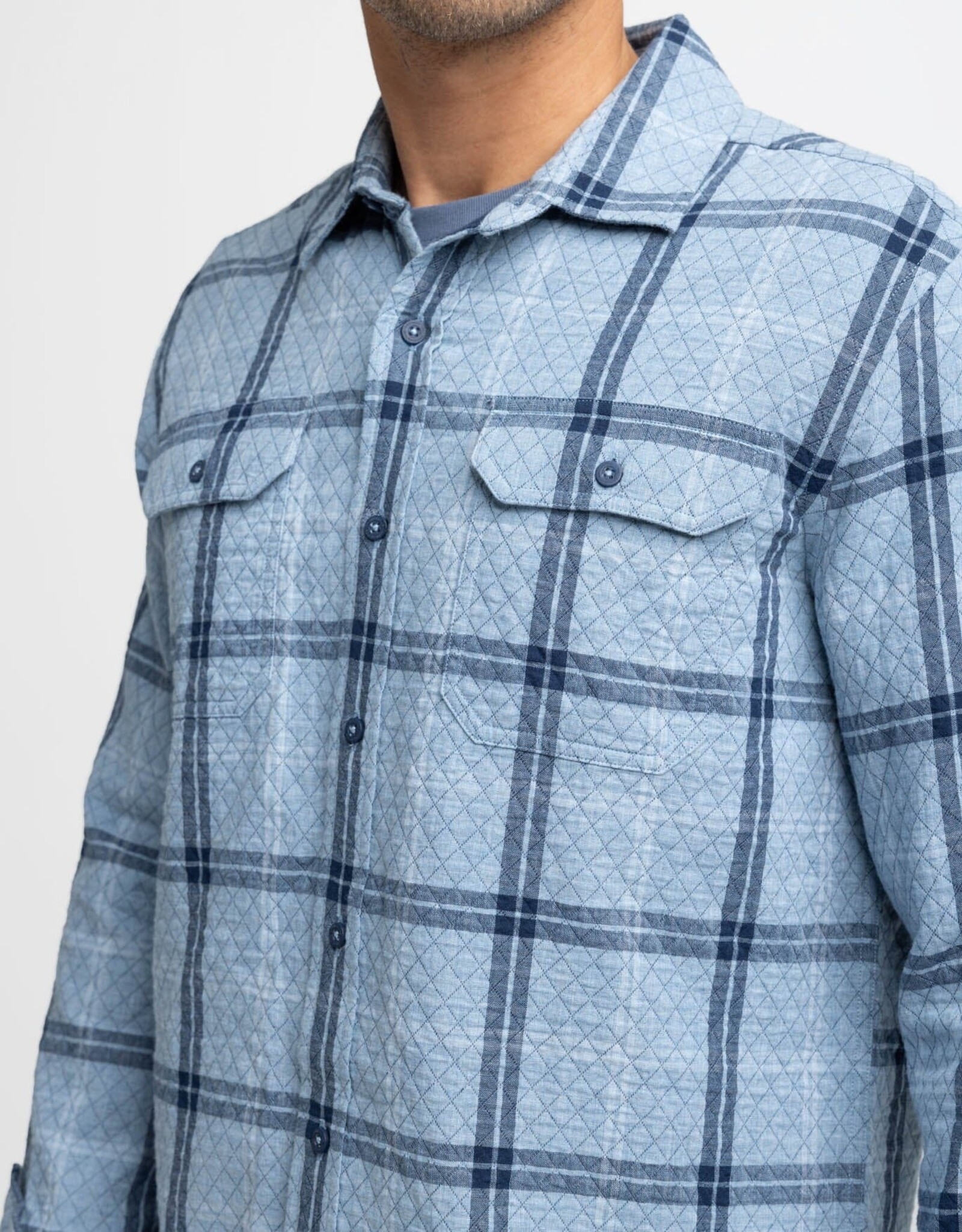 Southern Tide Ellison Plaid Heather Overshirt