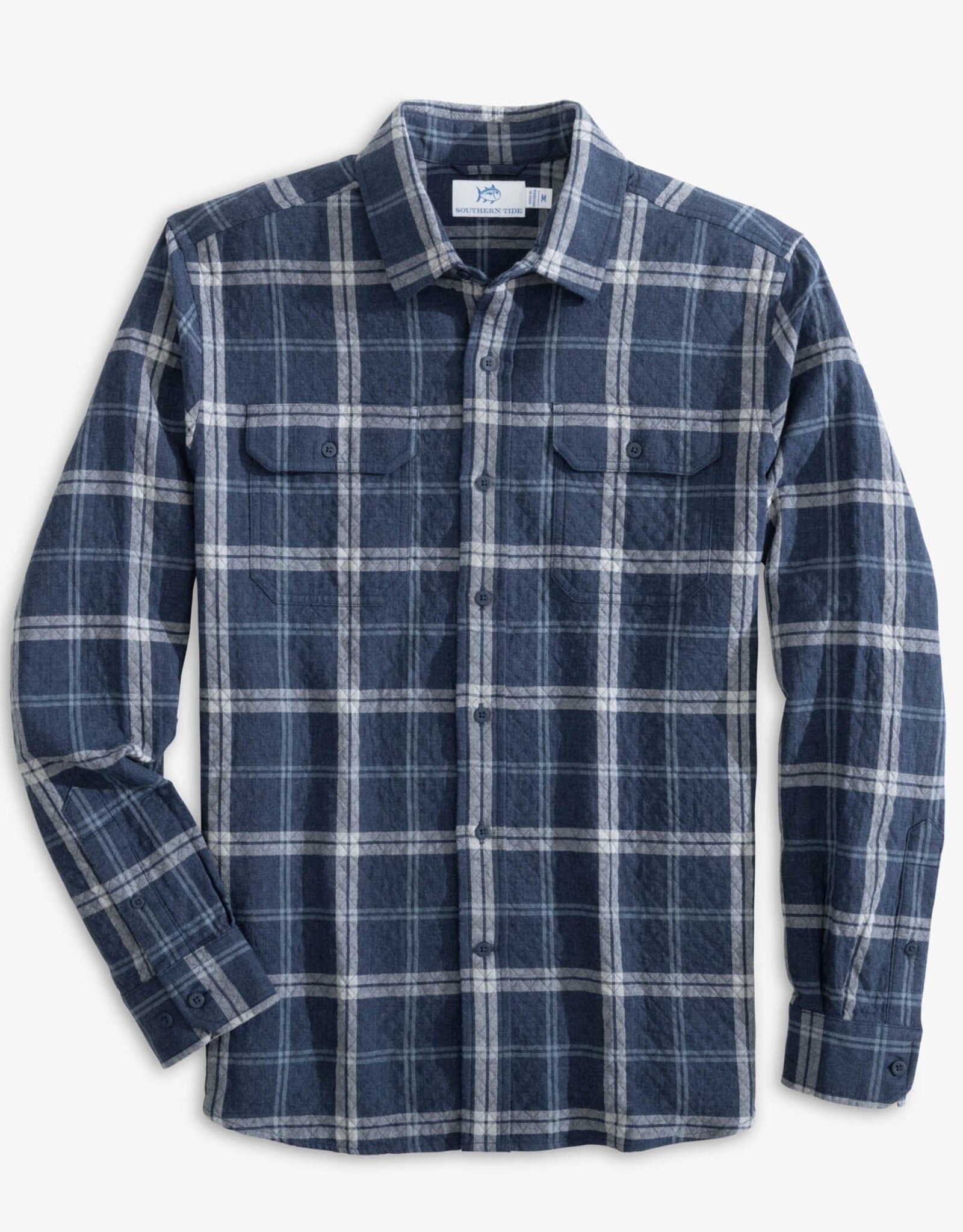 Southern Tide Ellison Plaid Heather Overshirt