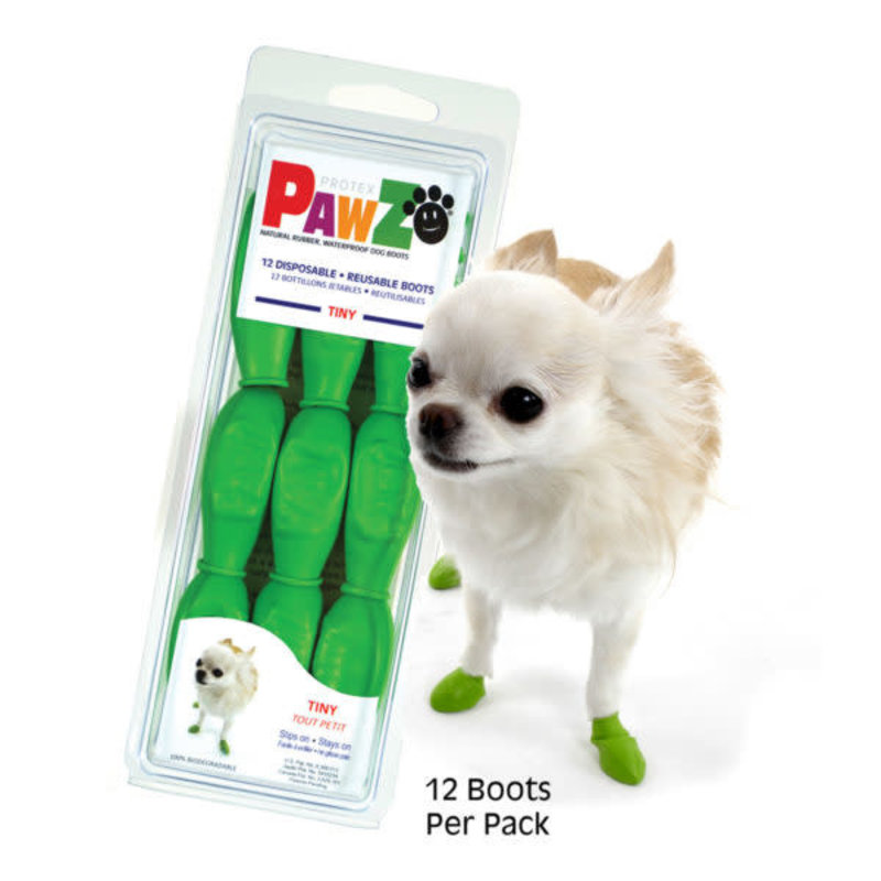 Pawz Products Pawz - Rubber Dog Boots Tiny Green