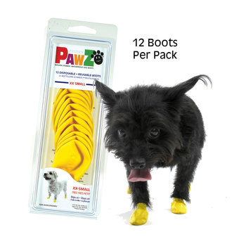 Pawz Products Pawz - Rubber Dog Boots XXS Yellow