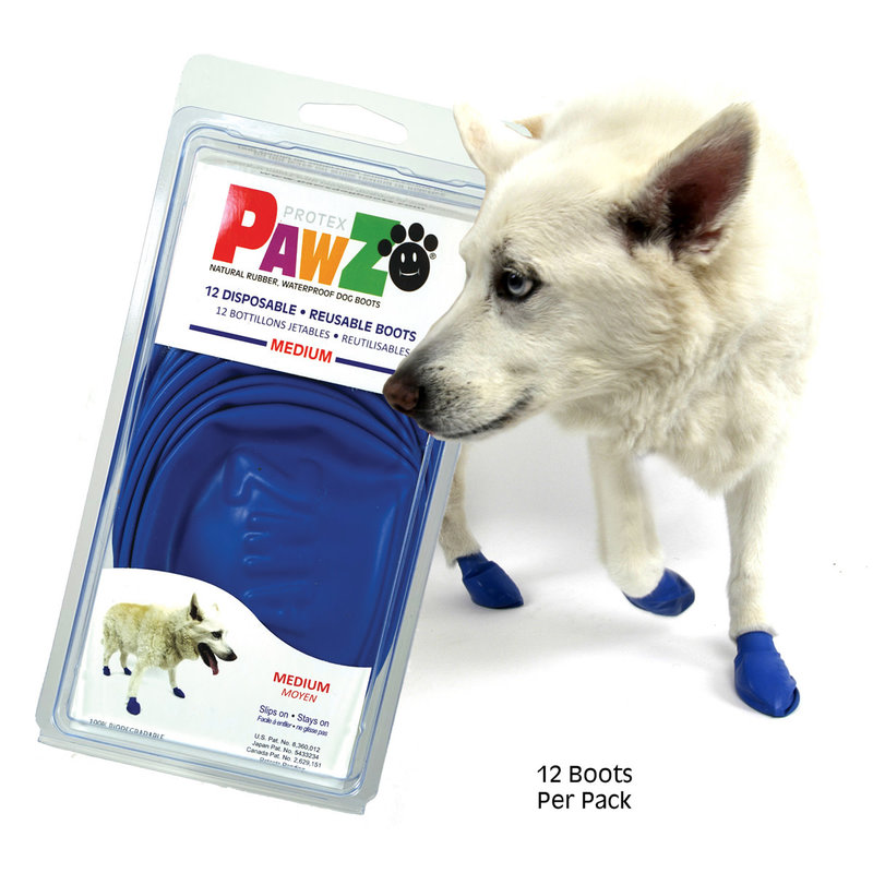 Pawz Products Pawz - Rubber Dog Boots Medium Blue