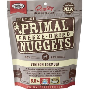 Primal Primal Dog - Freeze Dried Nuggets Venison 5.5oz