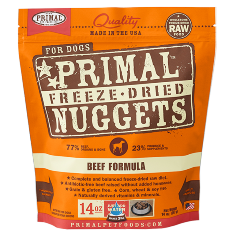 Primal Primal Dog - Freeze Dried Nuggets Beef 14oz