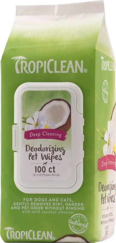 Tropiclean TropiClean - Deep Cleaning Wipes Berry & Coconut (100  pc)