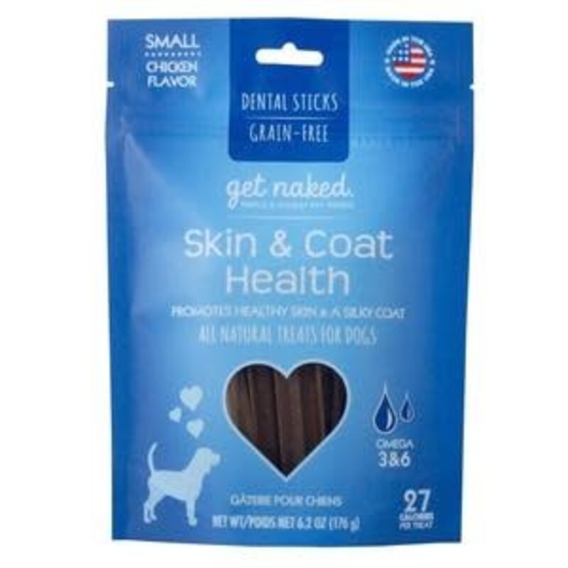 Get Naked Get Naked Skin & Coat Health SMALL Dental Sticks Chicken 6.2oz