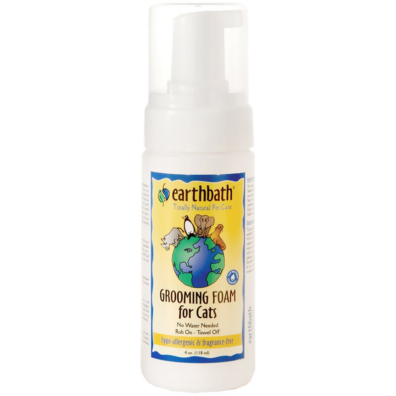 Earthbath Earthbath Waterless Grooming Foam Hypo Allergenic And Fragrance Free Cat 4oz
