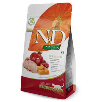 Farmina N&D Cat Dry - Pumpkin Quail & Pomegranate Neutered 3.3lbs