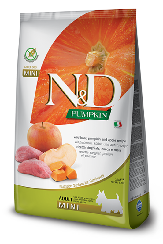 Farmina N&D Dog Dry - Pumpkin Boar & Apple Adult Mini 5.5lbs