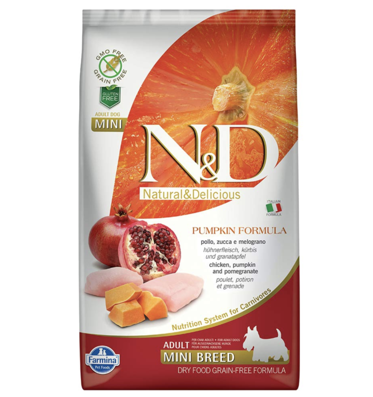 Farmina N&D Dog  Dry - Pumpkin Chicken & Pomegranate Adult Mini 15.4lbs