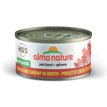 Almo Nature Almo Nature Cat Wet - HQS Natural Chicken w/ Shrimp in Broth 70g
