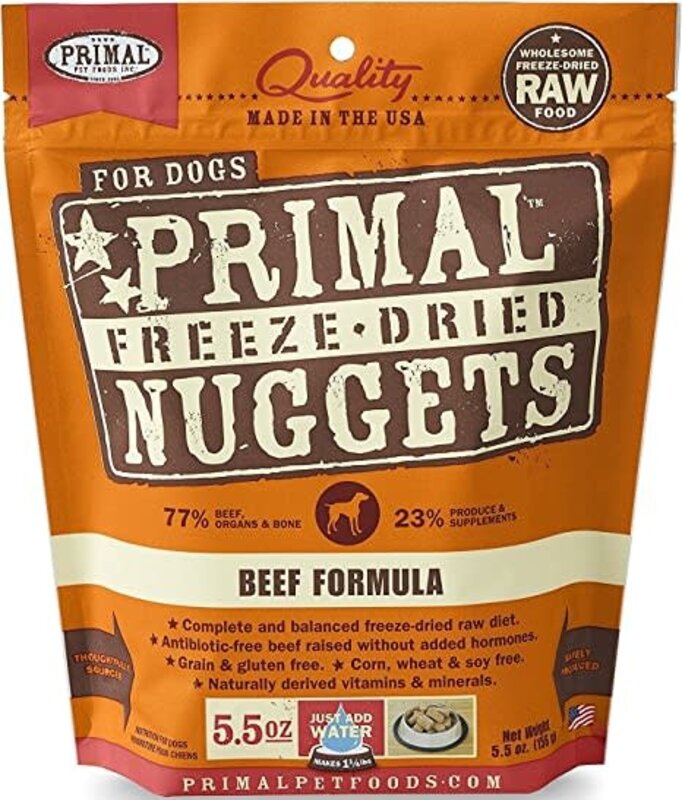 Primal Primal Dog - Freeze Dried Nuggets Beef 5.5oz