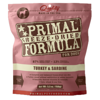 Primal Primal Dog - Freeze Dried Turkey & Sardine Nuggets  5.5oz