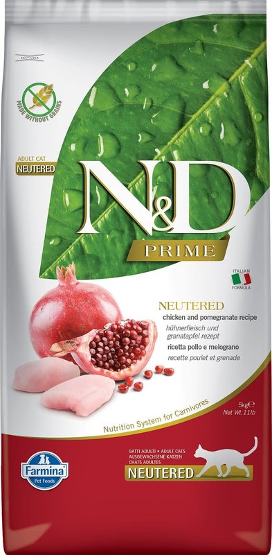 Farmina N&D Cat Dry -  Prime Chicken & Pomegranate Neutered 3.3lbs