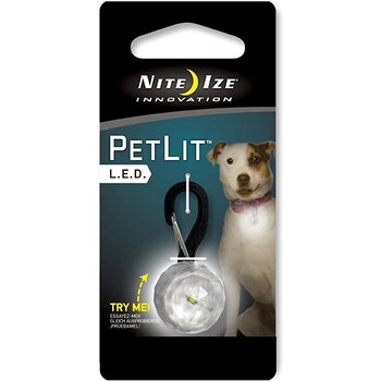 Pet Lit LED COLLAR LIGHT - JEWEL WHITE LED