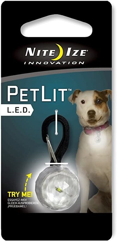 Pet Lit LED COLLAR LIGHT - JEWEL WHITE LED