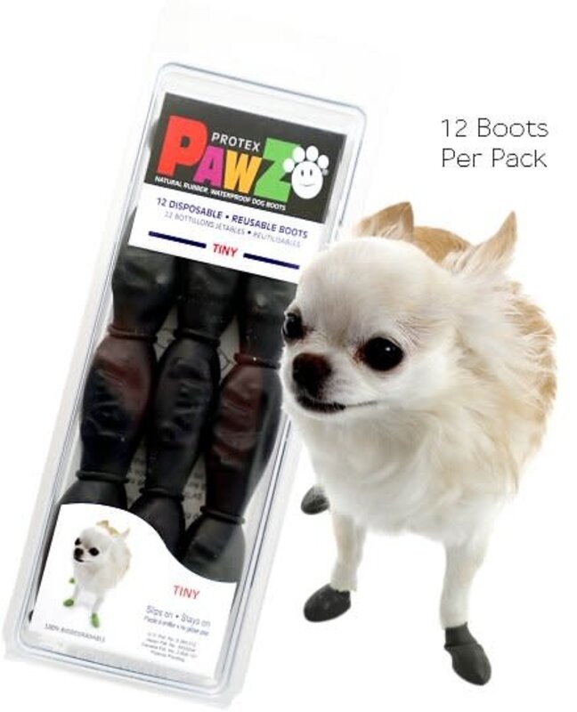 Pawz Products Pawz - Rubber Dog Boots Tiny Black