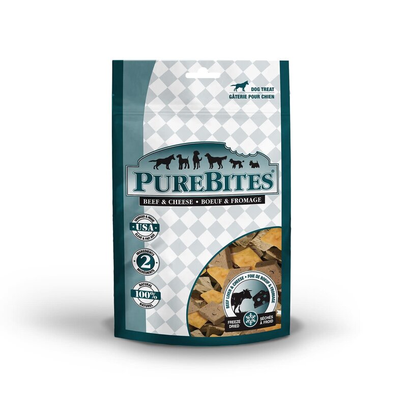 Pure Bites PureBites Dog Treats - Freeze-Dried Beef Liver & Cheddar Cheese 250g