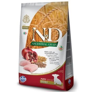 Farmina N&D Dog Dry - Ancestral Grain Chicken & Pomegranate Puppy Mini 15.4lbs