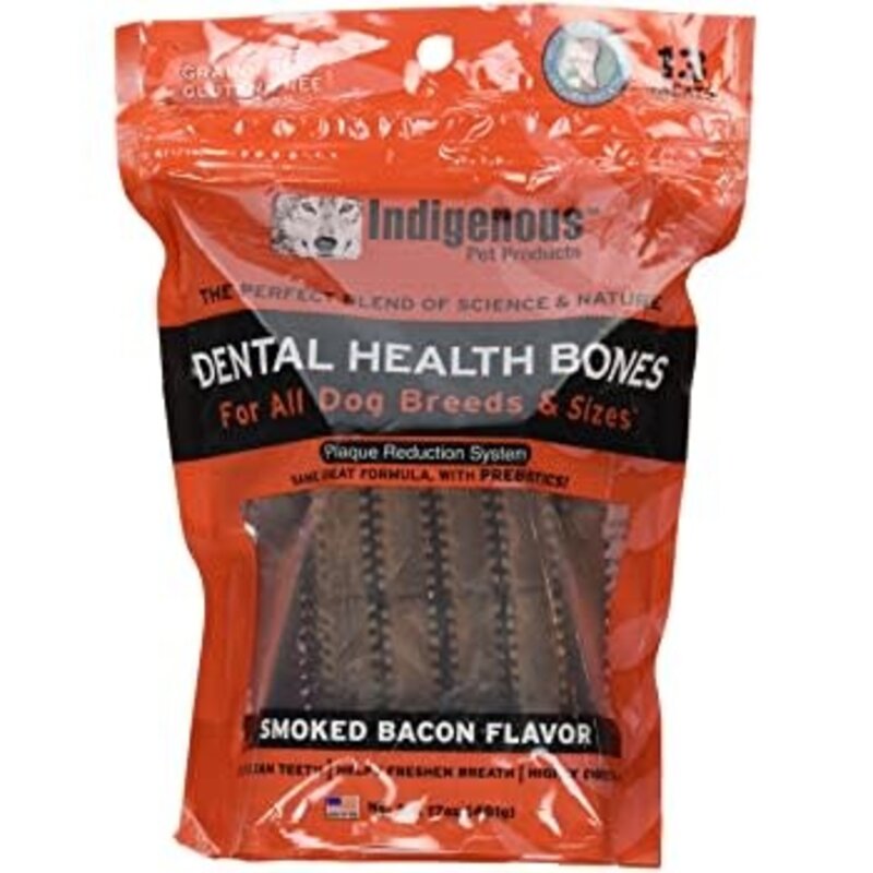 Indigenous Pet Products Indigenous Dog - Dental Health Bones Smoked Bacon 17oz