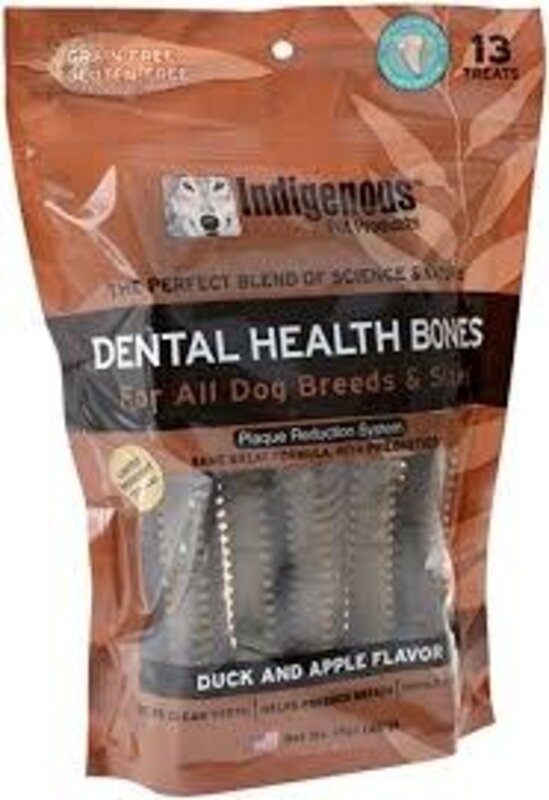 Indigenous Pet Products Indigenous Dog - Dental Health Bones Duck & Apple 17oz