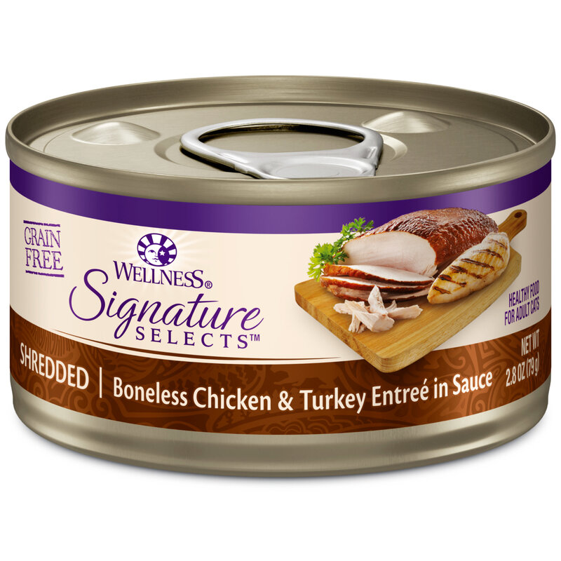 Wellness Wellness Cat Wet Signature Selects - Shredded Chicken & Turkey in Sauce 2.8oz