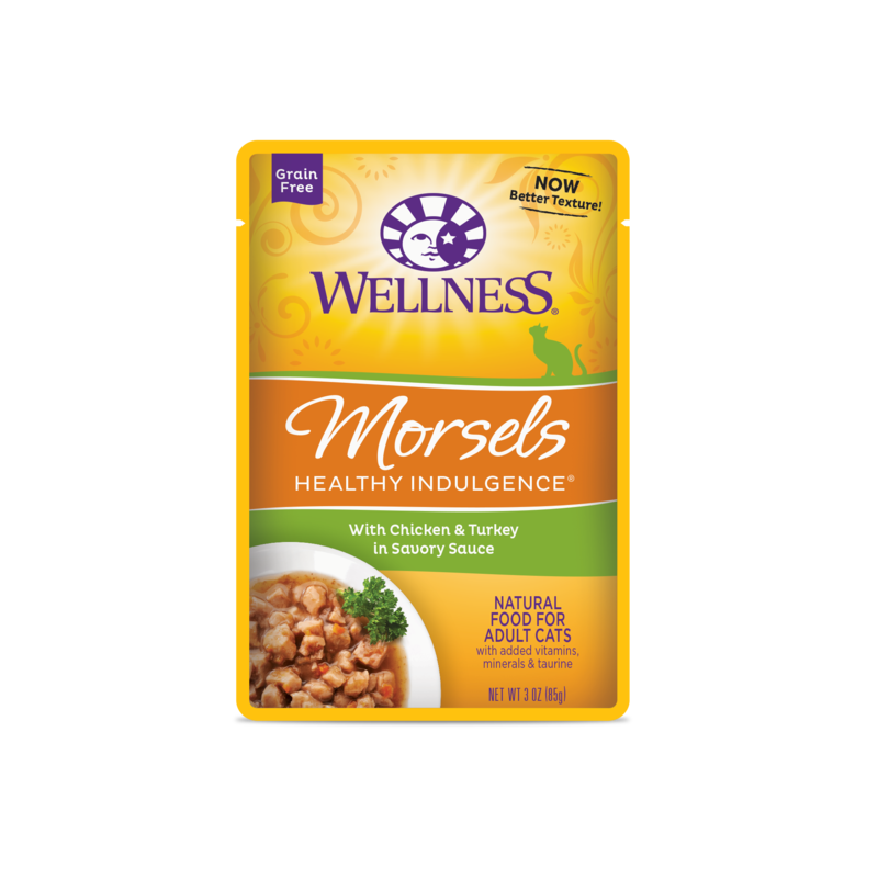 Wellness Wellness Cat Wet - Morsels Healthy Indulgence Chicken & Turkey 3oz Pouch
