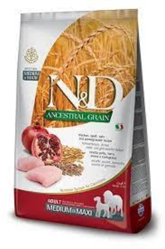 Farmina N&D Dog Dry - Ancestral Grain Chicken & Pomegranate Adult Med/Max 5.5lbs