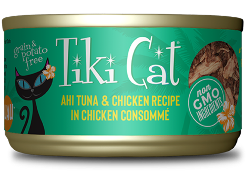 Tiki Cat Tiki Cat Cat Wet - Luau Ahi Tuna & Chicken in Chicken Consomme 2.8oz