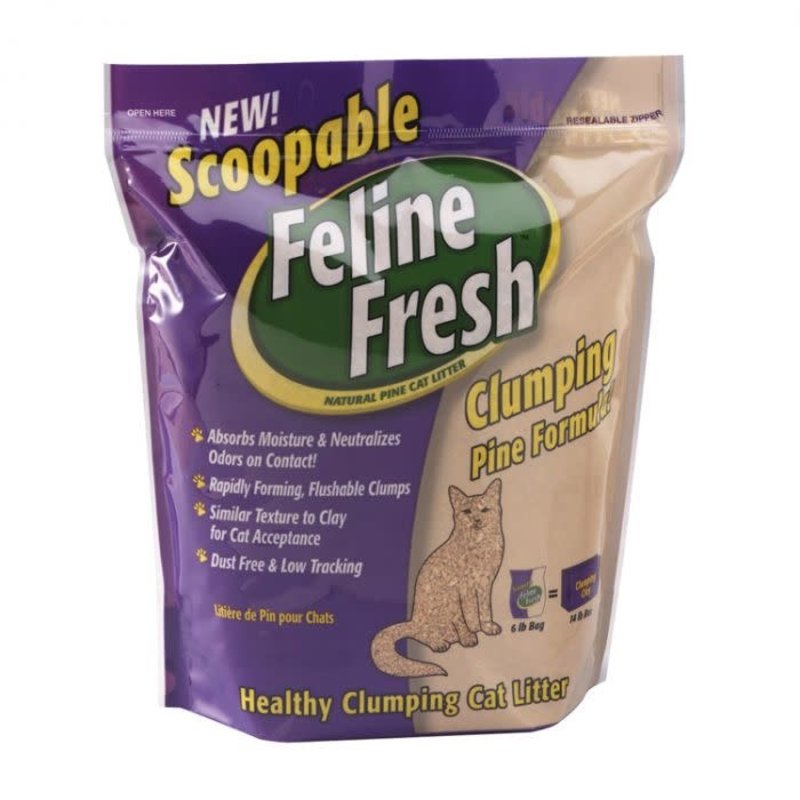 Feline Fresh Feline Fresh - Clumping Pine Cat Litter (Purple) 17lbs