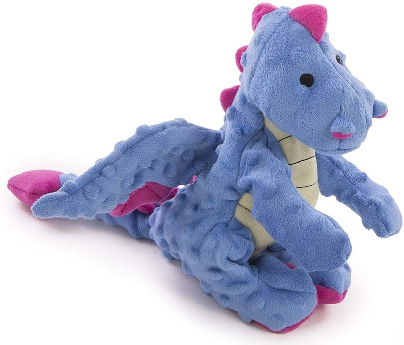 Go! Solutions Go Dog Dog Toy - Dinos Blue Dragon Periwinkle Large