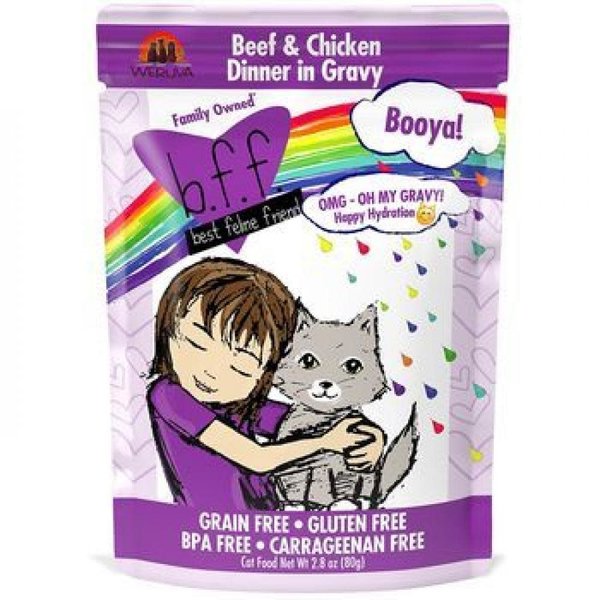 Weruva BFF Cat Wet - OMG "Booya!" Beef & Chicken 2.8oz Pouch