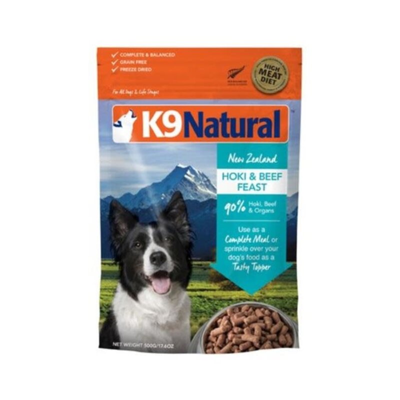 K9 Natural K9 Natural Dog - Freeze-Dried Hoki & Beef Feast 500g