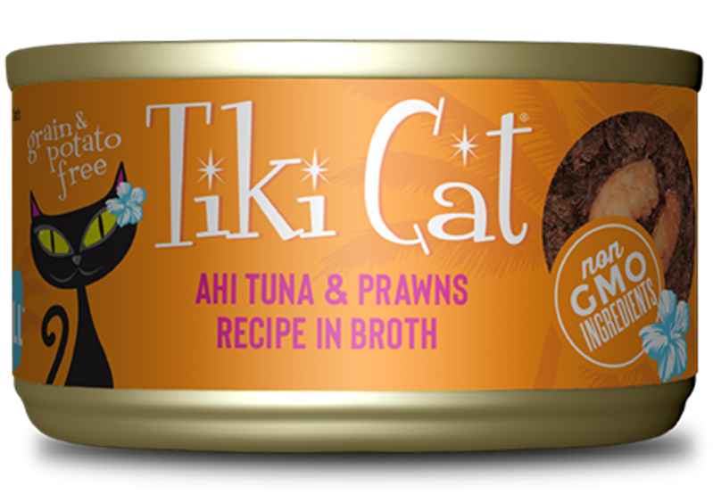 Tiki Cat Tiki Cat Cat Wet - Ahi Tuna & Prawns in Broth 2.8oz