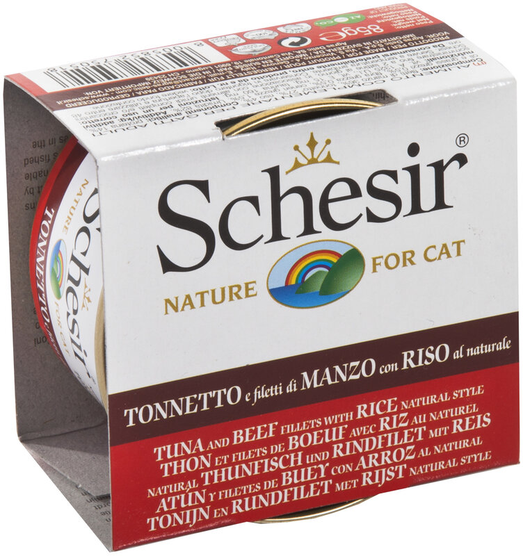 Schesir Schesir Cat Wet - Tuna & Beef Fillets w/ Rice Natural Style 85g