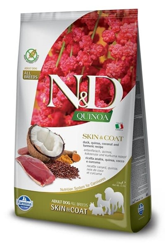 Farmina N&D Dog Dry - Quinoa Skin & Coat Duck, Coconut & Turmeric 5.5lbs