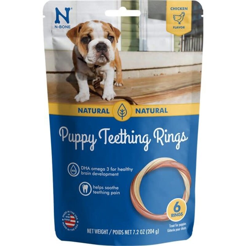 N-BONE NPIC Dog Treat - Puppy Teething Ring Chicken (6 pc) 6.12oz
