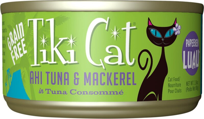 Tiki Cat Tiki Cat Cat Wet - Luau Ahi Tuna & Mackerel in Tuna Consomme 2.8oz